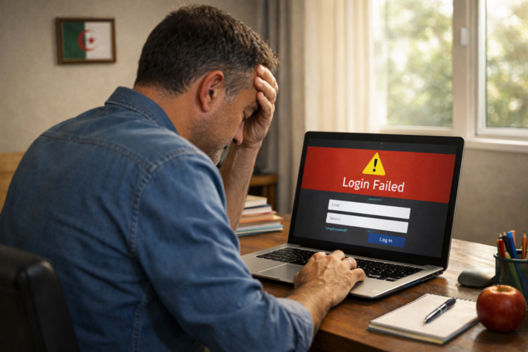 مشاكل الدخول إلى فضاء أولياء التلاميذ وكيفية حلها
